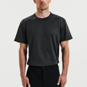 Crew-Neck Pima Charcoal