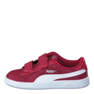 Puma Smash V2 Glitz Glam V Inf Persian Red-puma White