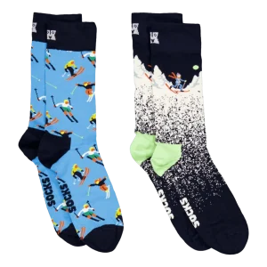 2-pack Skiing Chalet Gift Set Brown