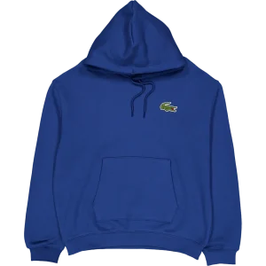Loose Fit Badge Accent Hoodie Hbm Blue