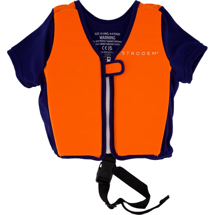 Swim Vest Orange/Navy - Image 2