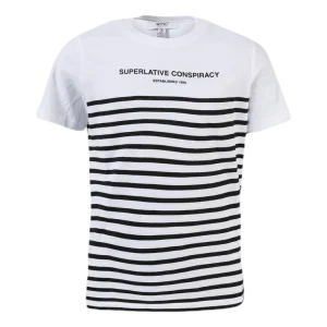 Superlative Conspiracy Stripe Youth White/Black