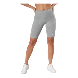 Sportswear Essential Women's Mid-Rise Bike Shorts DK GREY HEATHER/WHITE