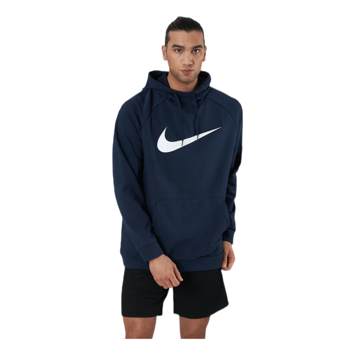 Dri-FIT Men's Pullover Training Hoodie OBSIDIAN/WHITE - Image 2
